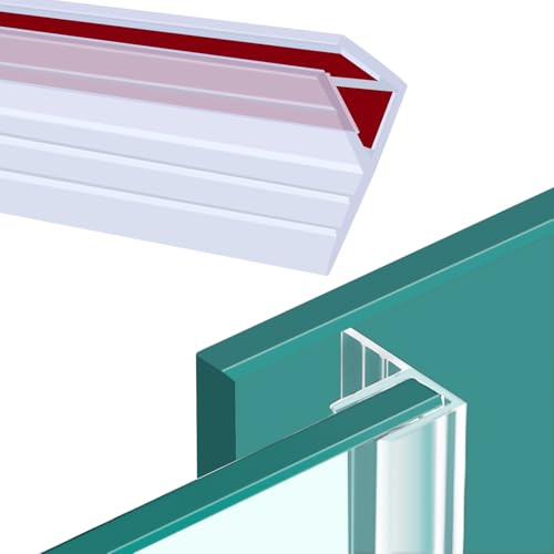 Guarnizioni Box Doccia 8mm Guarnizione Doccia verticale Guarnizione Box Doccia Vetro Adatta a Vetri da 7mm 8mm di Spessore Trasparente 200cm (F-8mm)