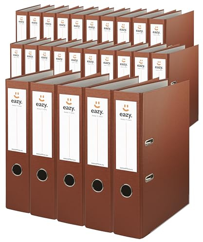 Büro-Ordner Eazy A4 | Breit, Kupfer | Einfachheit, Ordnung und Langlebigkeit in zwanzig Farben und drei Breiten