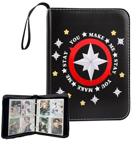 SKZ Sammelalbum Karten, K-pop Photocard Holder, Stry Merch, 100 Seiten, Platz für 400 Karten, Ideal für Trading Cards, Fotos & Erinnerungen