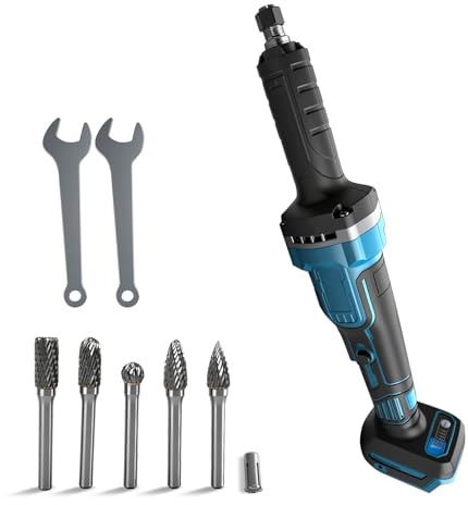 Cordless Die Grinder for Makita 18V Battery, 24000 RPM Brushless Motor Electric Die-Grinder with 6mm Drill, Power Straight Grinder Tool for Grinding, Polishing, Deburring (No Battery)