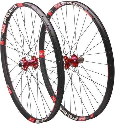CUCKQUIC MTB Boost Laufradsatz, kompatibel mit Scheibenbremsen – Vorderachse 15x110 mm Steckachse, Hinterachse 12x148 mm Steckachse, 32-Loch-Felge, passend für 7- bis 12-Fach HG-Kassette B,26in