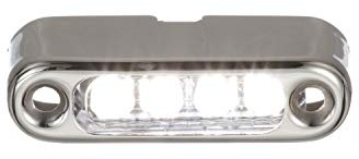 Attwood 6350W7 LED Micro Lights, Stainless Steel Bezel, Vertical Mount, White Light, .66-Watt Draw at 12 Volts DC