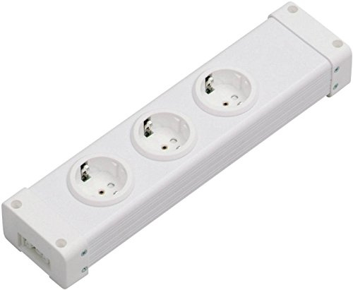 EHMANN 0107x0031 Modulsteckdosenleiste, 3fach Steckdosen-Modul ohne Schalter, mit Wieland Stecksystem GST18i3