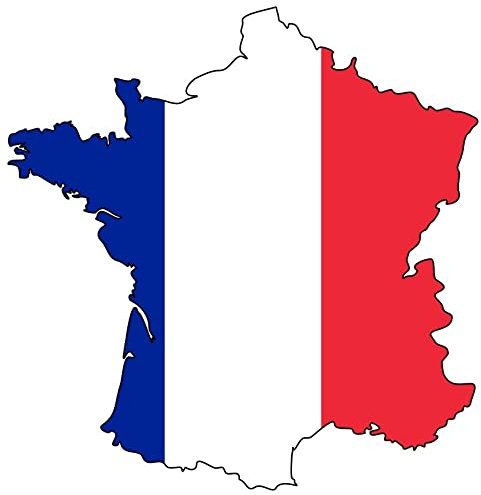 Samunshi® Frankreich Aufkleber Autosticker in Landesfarben der Trikolore - 9,7x10cm