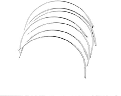 25x Agujas Para coser A Mano Tipo C Agujas Colchón Curva Aguja Tapicería Establecer - Plata, 3.4cm