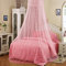 Gemini_Mall Betthimmel-Moskitonetz rosa Spitze, rose, Einheitsgröße