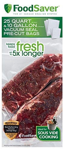 FoodSaver FBSQ25G10-NP Sous Vide Bag, Medium, Clear