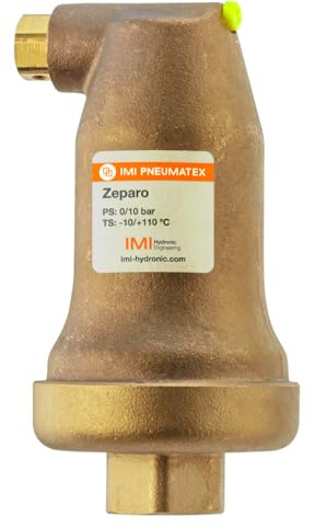 IMI Zeparo Automatisches Entlüftungsventil für die Küche, Weiß und Gold, Industriell