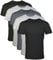 Gildan Men's Crew T-Shirts, Multipack, Style G1100 Undershirt, Black/Sport Grey/Charcoal (5-Pack), XL (Pack of 5)