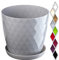 KADAX Flowerpot, una casseruola per fiori e piante con sottobicchieri, fioriere luce e materiale resistente Una pentola decorativa per piante (12 cm, grigio)