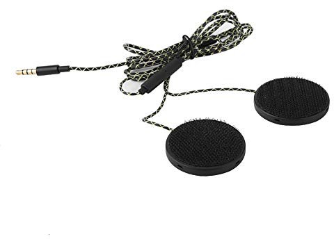 Gorgeri Helmet Headphone, Casco de Motocicleta Headset Auriculares Altavoces Soporte para Llamadas Manos Libres 3.5 mm Plug and Play, Calidad de Sonido genial32mm Moto Speakers