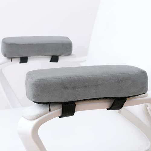 LargeLeaf Extra Dicke 5CM Stuhlarmlehne Polster Ellenbogenkissen Druckentlastung Bürostuhl Gaming Stuhl Armlehne mit Memory Foam Armlehne Polster 2 teiliges Stuhlset