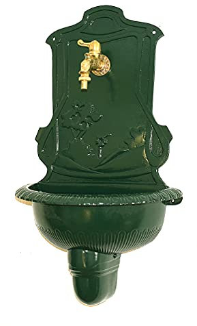 Graf von Gerlitzen Bassena Wandbrunnen Wand Brunnen Blumenampel Wasser Zapfstelle Antik Jugendstil FOU5-G-Drache