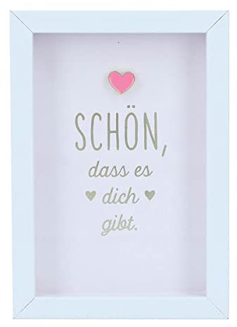 Depesche 11625-046 - Bilderrahmen mit Kompliment, kleiner Deko-Rahmen mit hübschem Spruch, ca. 8,4 x 5,8 x 1,9 cm, ideal als Geschenk oder kleine Aufmerksamkeit, Pink