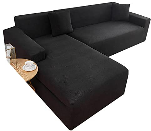 Sofabezug Couchbezug L U Form L-Förmige Sofabezüge Grau Beige Braun Sofahusse Stretch Eckcouch Rechts Links L-vormig Bank Sofa Hussen 1 2 3 4 Sitzer 3er 2er Couch Bezug Überzug Ecksofa Cover