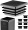 EMFA Bouchon Tube Carré 50x50 mm Noir – Embout à Lamelles en Plastique – Capuchon 5x5 cm – Lot de 8