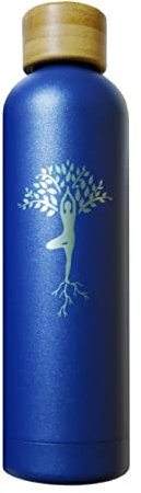 Gourde Isotherme Yoga Arbre de Vie Bleue 750mL
