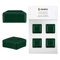 EMFA Zaunpfahlkappe 80x80 mm 4 Stück Grün Pfostenkappe quadratisch Zaunpfostenkappen Zaunabdeckung Kunststoff Deckel Zaunkappen 8x8 cm