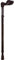 Ergonomic Handled Walking Stick - Right Handed Palm Grip - Telescopic Height - 14 Height Settings - Non-Slip Rubber Ferrule - Matt Black