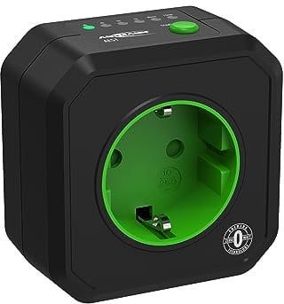 ANSMANN Countdown Timer Steckdose -Zeitschaltuhr-Steckdosentimer-Zeitschalter Energiesparsteckdose für Heizlüfter,Kaffeemaschinen,Bügeleisen Zero Watt Technologie, Schwarz, Einheitsgröße