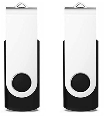 Pack of 2 USB Flash Drive Flash Memory Stick Thumb Drive 2GB (BLACK)