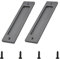 MOROBOR Lot de 2 poignées de porte coulissante rectangulaires encastrées de 15 cm, gris mat en alliage d'aluminium avec vis de montage pour porte de grange coulissante