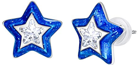 J.MUEN Ohrringe Damen Mädchen 925 Sterling Silber Ohrstecker Stern für Damenschmuck Geschenk mit Geschenkbox