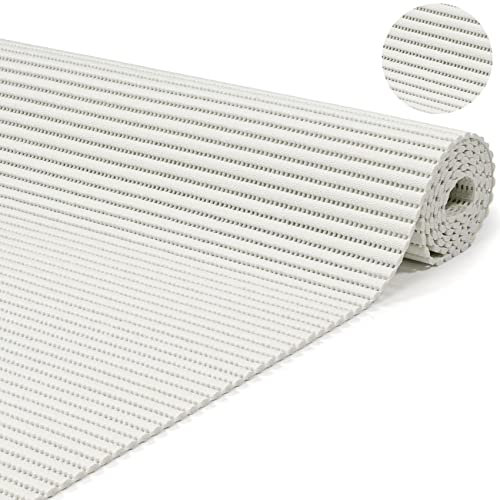 ANRO Badematte Weichschaummatte Bad- und Duschvorleger Antirutsch Badläufer Uni Weiß 500x65cm
