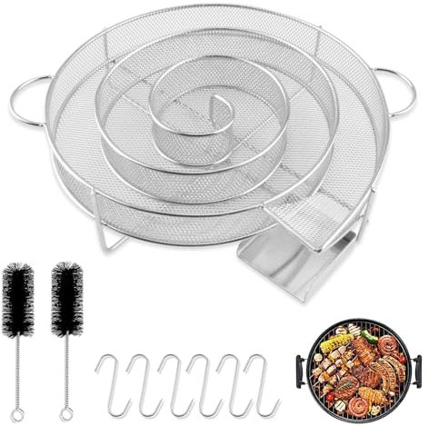 Riisoyu Generador de humo frío, Generador de humo frío de acero inoxidable Reutilizable Generador de Humo Frío redondo Generador de Humo Frío Redondo de Acero Inoxidable para Barbacoa, 20.5x19x5cm