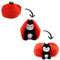 Déglingos Les FLIPETZ - Doudou Comet la Coccinnelle/Tomate - Coccinnelle Cache-Cache réversible - Peluche Toute Douce pour bébé - Idées Cadeaux de Naissance, Rouge et Noir