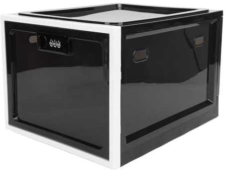 Kühlschrank-Schließbox, Durchsichtige, Abschließbare Medikamenten-Aufbewahrungsbox aus Kunststoff, 29 X 23,9 X 19,8 Cm, Stapelbarer Kühlschrank-Aufbewahrungsbehälter