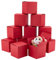PH PandaHall 30pcs Kleine Geschenk-Box, Rote Geschenkverpackungsbox Kraftpapier-Box Kleines Schmuckstück Favor Boxen mit Deckel für Weihnachten Hochzeit Geburtstag Party, 8x8x8cm