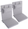 LILENO HOME Gartenstuhl Auflagen mit Kopfkissen [2er Set - Hochlehner] in Silber - Sitzauflagen für Gartenmöbel - Stuhlkissen für Gartenstühle und Klappstühle Dub