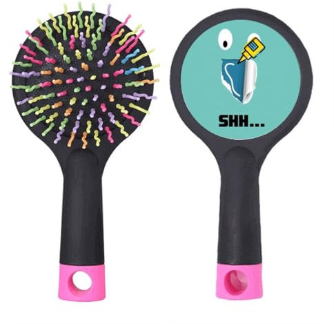 Green Noisy Emotion Quiet Glue Salon Detangling Hair Brush Cushion Base