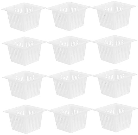 CIYODO 40 Pezzi piantare cesto rooter piante idroponiche coppa per piante in rete vaso a rete vasi idrocoltura vasi per idrocoltura coltivare tazze di piantagione vaso per piantare bianca