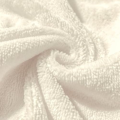 Tissu Micro Éponge Bambou Doudou Écru Oeko-Tex® - par 50cm - Largeur 155cm 305g/m²