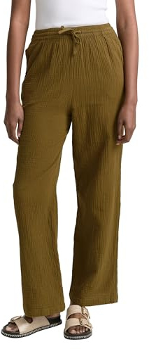 Tom Tailor Denim Damen Basic Musselin Straight Hose
