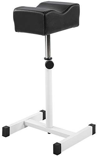 Kaufpart Repose-pieds réglable pour pédicure et manucure - Équipement de bureau pour salon de spa - Métal noir - Idéal pour salon de spa domestique - Hauteur réglable -