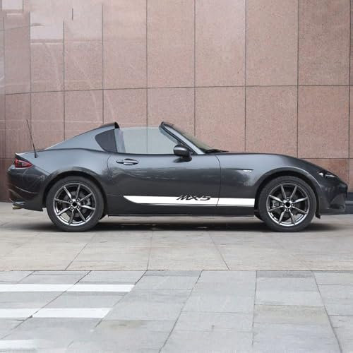 DIALFA Auto Emblem Aufkleber für Mazda MX-5, Buchstabenmarke Badge Aufkleber, Auto Emblem Aufkleber Auto Body Exterieur Emblem, Auto Dekoration Zubehör,C White