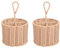 YöL Set of 2 Table Cutlery Rattan Wicker Basket Table Carry Handle Knife Fork Spoon Napkin Summer Outdoor Dining