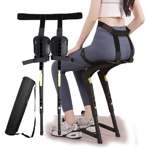 HMWOKPOT Tragbarer Stuhl Mit Unsichtbaren Beinen Verstellbarer Stuhl Ohne Stuhl Leichter Tragbarer, Unsichtbarer Außensitz Mit Exoskelett Belastbar Bis 50 Kg/75 Kg/100 Kg –,A/100kg