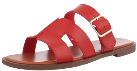Ital Design Damenschuhe Sandalen & Sandaletten Pantoletten, DM436-, Kunstleder, Rot, Gr. 38