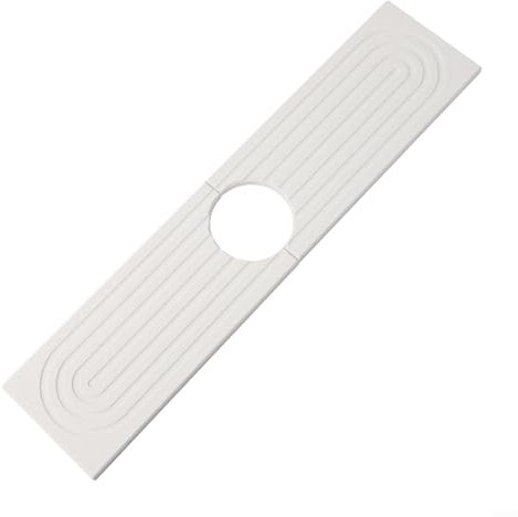 Plateau de séchage en diatomite, tapis absorbant pour robinet 45 x 10 cm, peut être utilisé comme porte-savon et porte-éponge (blanc)