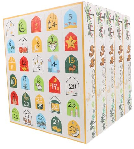 Ciieeo 5stücke Teiliges Ramadan Eid Mubarak Countdown Box Nachfüllbar Für Und Festlichkeiten Deko Für Ramadan Feierlichkeiten