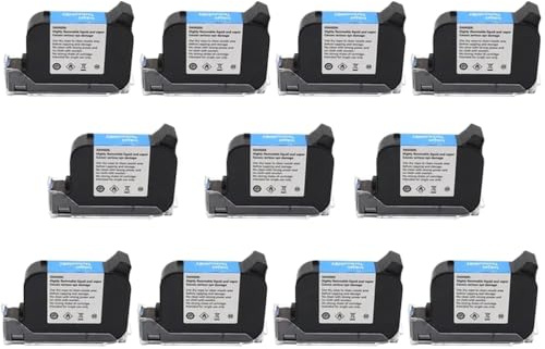 AWGSRZIU Kompatible Handtintenpatrone Kompatibel mit 2588 2588M Fast Dry Eco Solvent Tintenstrahldrucker, 12,7 mm Druckhöhe, Schwarze Tinte(10PCS)