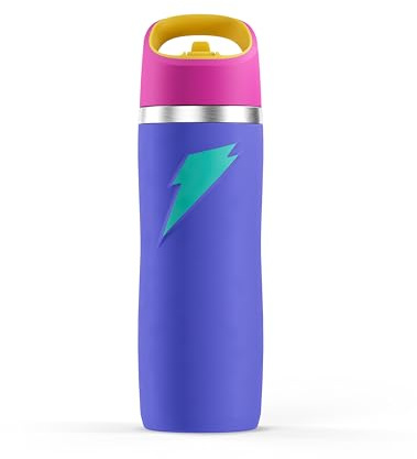 Gatorade 'Overtime' 22oz Stainless Steel Water Bottle, Straw Cap, Purple/Pink