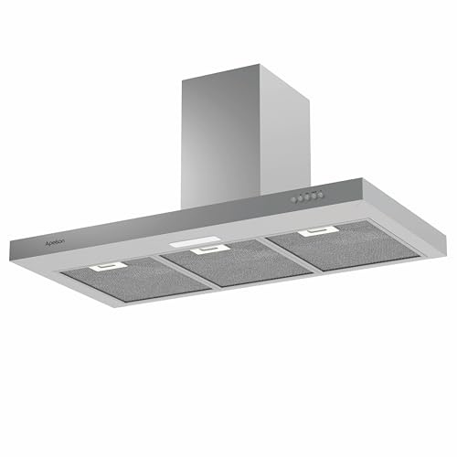 Apelson Cappa aspirante Cucina TALIA 901 X/A 3 Livelli Rimozione Controllo Meccanico Capacità 299 m3/h Silenziosa 61 dB LED Facile Installazione Colore Grigio Inox