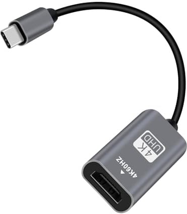 YINGAYOU Cable USB C a HDMI Hembra 4K@60Hz 10Gbps 0.2 m | Cable Tipo C a HDMI Hembra con UHD y Salida de Audio y Vídeo para Ordenador Portátil, Pantalla, Televisor de alta Definición