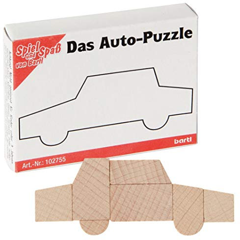 Bartl 102755 Mini-Holz-Puzzle Das Auto-Puzzle aus 7 kleinen Holzteilen