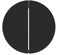 Hager 16232045 Doppel Taste R1/R3 schwarz glanz
